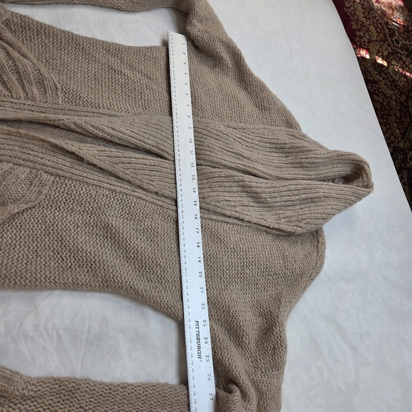 Holistia Alpaca Blend Tan Duster Cardigan with Pockets Women’s Size M - Picture 8 of 10
